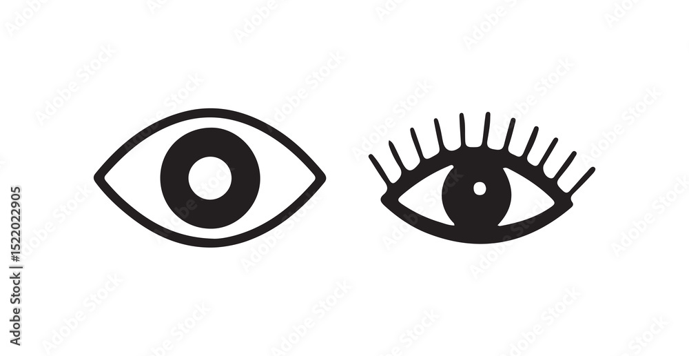 Eye icon set. Eyesight symbol. Retina scan eye icons. Simple eyes collection. Eye vector icon. Look and Vision icon. vector illustration eps 10. Eye icon set. Eyesight symbol. Retina scan eye icons. Simple eyes collection. Eye vector icon. Look and Vision icon. vector illustration eps 10.