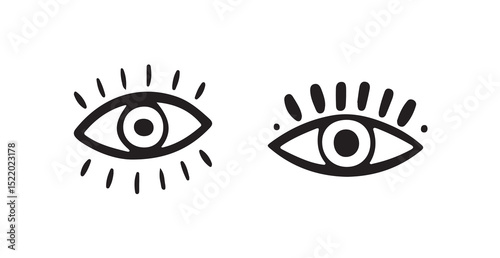 Human eye icons set. silhouette black. look, view, eye icon. eyesight symbol , eye, view, vision icons in flat style.vector illustration eps 10.