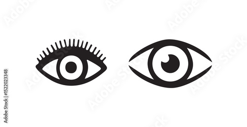 Human eye icons set. silhouette black. look, view, eye icon. eyesight symbol , eye, view, vision icons in flat style.vector illustration eps 10.