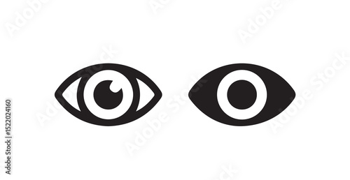 Human eye icons set. silhouette black. look, view, eye icon. eyesight symbol , eye, view, vision icons in flat style.vector illustration eps 10.