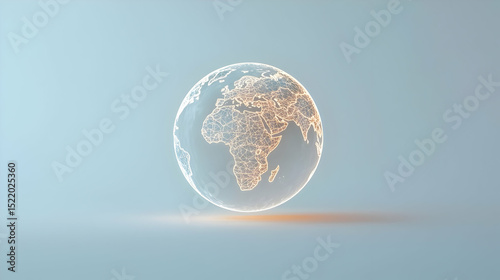 Abstract Illuminated 3D Globe Design