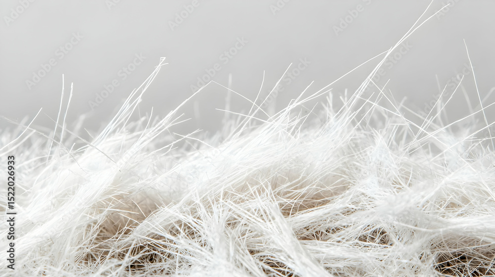 Obraz premium Close Up Fluffy White Fibers Texture
