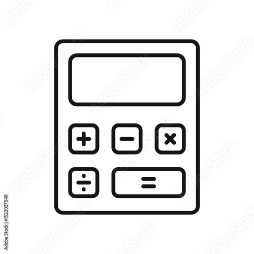Flat Calculator Icon – Perfect for Finance, Accounting, School, and Office Use
