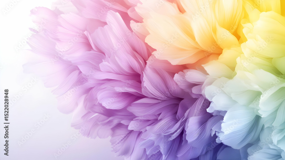 Obraz premium Close Up Rainbow Pastel Flowers