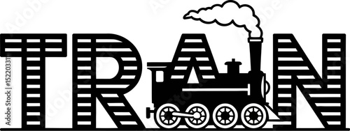 Train vector illustration locomotive railway transport railroad engine travel graphic design art 100 editable stock vector illustration