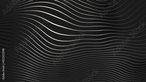 Wallpaper Mural Black and white abstract wavy pattern ideal for backgrounds, prints, and modern designs with a stylish and artistic flair. Torontodigital.ca