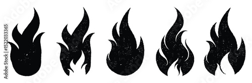 Crayon drawn red fire flames icons collection. Fire flame icon. Crayon vector logo. Hot fire on white background. Flame simple illustration. Graphic heat symbol. Hand drawn doodle flames