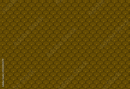 seamless pattern geometric background circle spring line black and gold, abstract background fabric. For backdrop, paper pattern, paper wrap, wallpaper, fabric texture and style