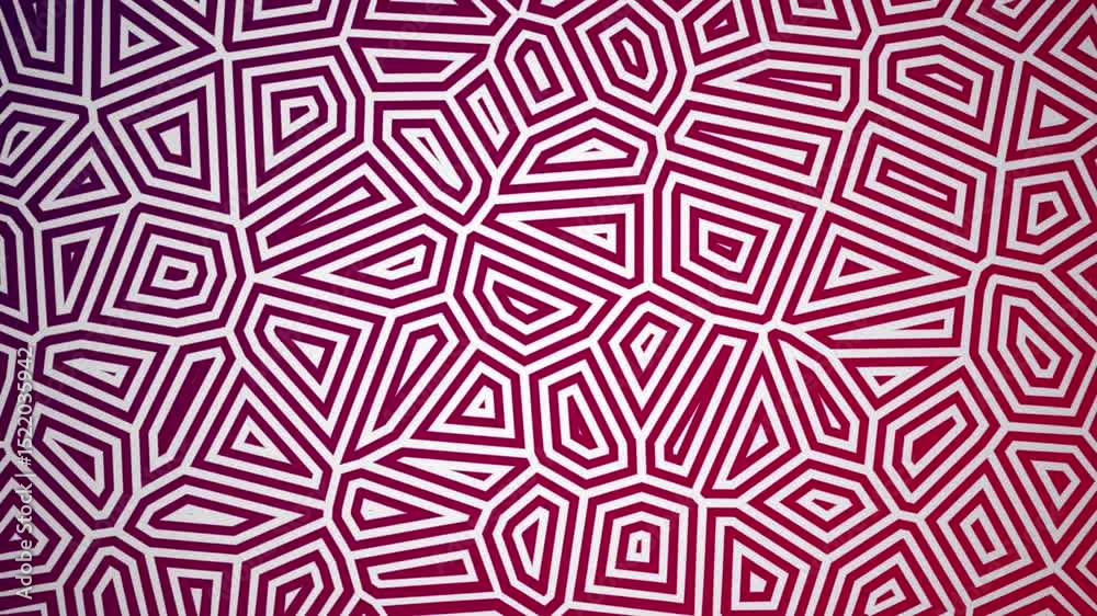 Geometric pattern with red lines on white background. Suitable for backgrounds, prints, textiles, packaging, and geometric design projects.