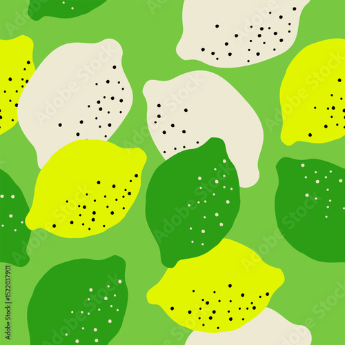 Cute lemon fruits pattern background vector design