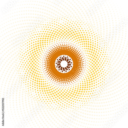 Desert Mirage: A mesmerizing display of circular sunburst pattern, radiating outward from a central point, the design captures a sense of movement, energy and focus. 