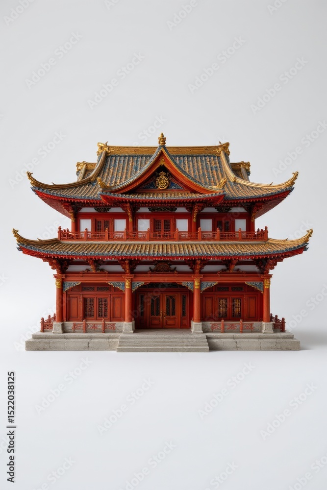 Fototapeta premium Red Chinese Temple Miniature