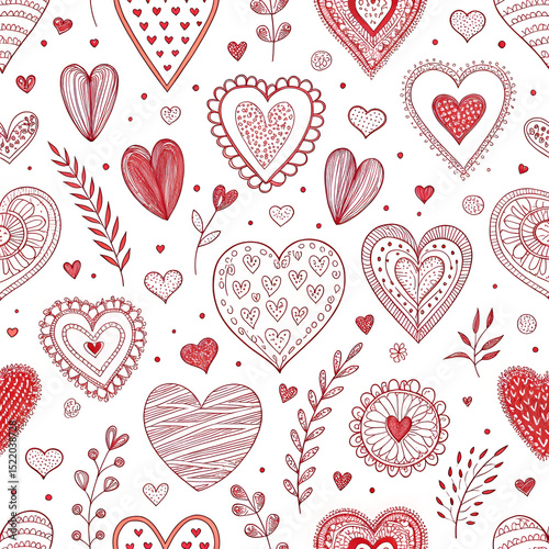 seamless background with hearts