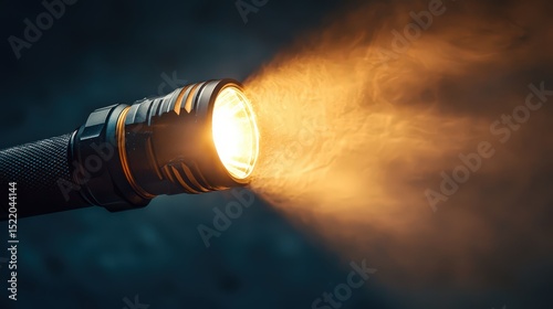 Exploring the power of a flashlight dark environment photography urban setting close-up illumination concept