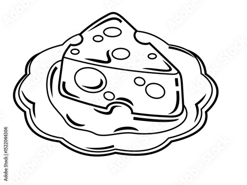 a piece of melted cheesecake