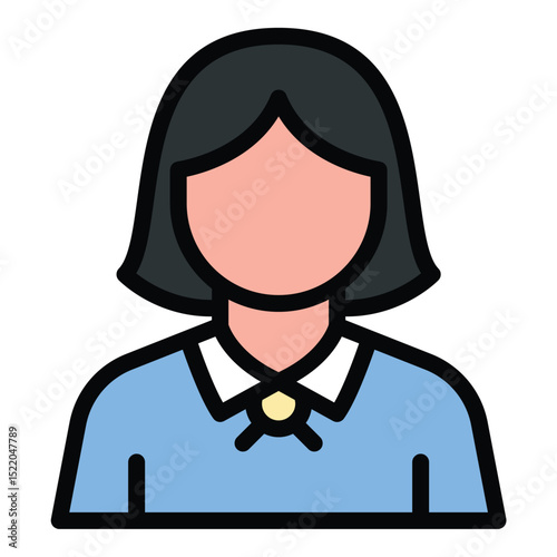 Administrative icon flat line style illustration representing management and organizational tasks, suitable for business, office operations, and professional services projects