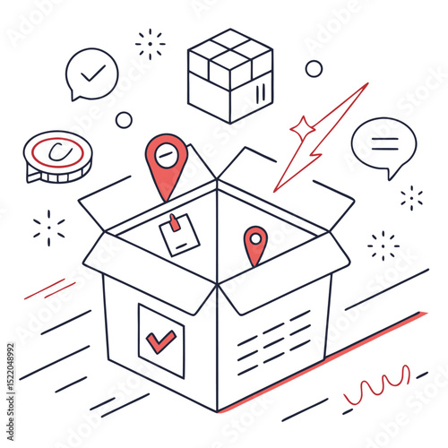 Open box marketing concept