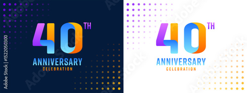 40th anniversary background, colorful for events, moments and business
