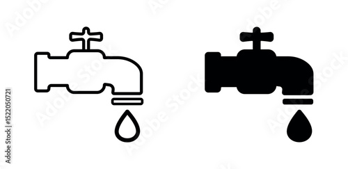 vector tap icon. water tap icon. water faucet icon. faucet tap symbol png and vector illustration on transparent background