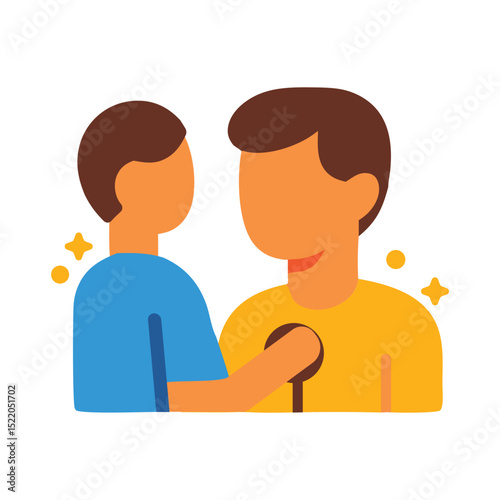 Doctor checking a patients heartbeat, suitable for healthcare and medical concepts, hospital websites, medical advertising, and educational materials