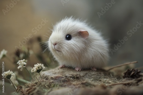 Adorable fluffy guinea pig explores a natural setting with curious expressions and delightful charm, Cute guinea pigs cavy pig cavys pig funna animals
