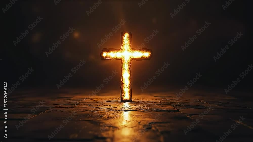 Glowing Cross Animation Loop