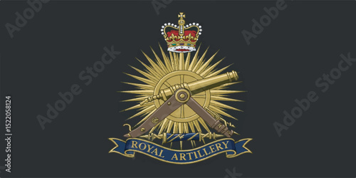 Vector emblem of the Royal Artillery of Great Britain