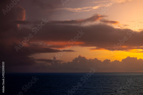 Sunset over the sea in Callibian