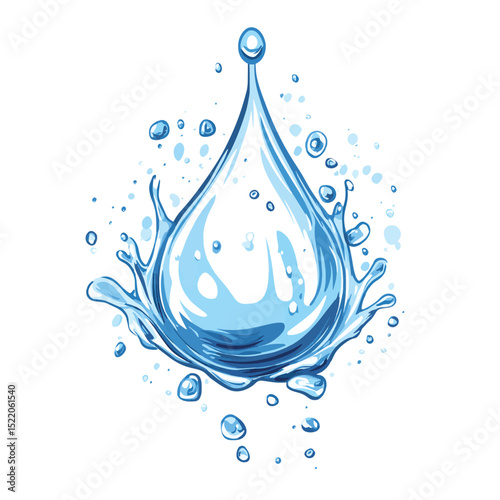 Blue water drops icon. water or oil drop symbol. water drop and splash sign. splash water drop, vector illustration, vector style simple color