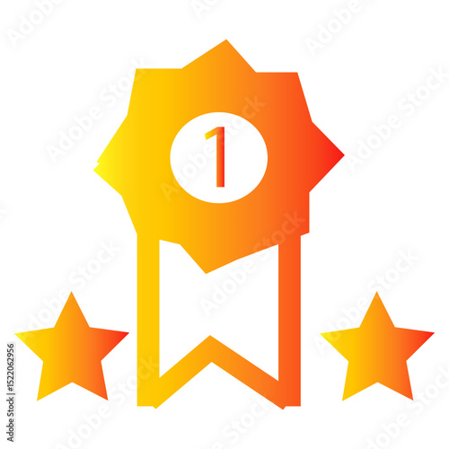 vector illustration of a set of  medal