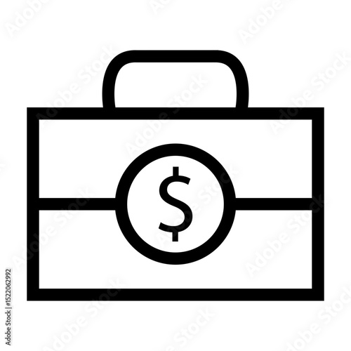dollar with bag money icon