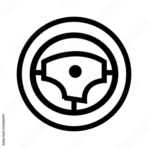vector illustration of a steering wheel