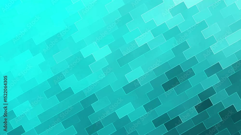 Turquoise and green geometric pattern suitable for backgrounds, wallpapers, textiles, and digital designs with a modern and vibrant look.