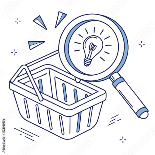 Innovative shopping solutions illustration