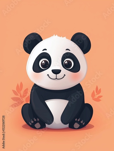 Cute panda illustration (2) photo