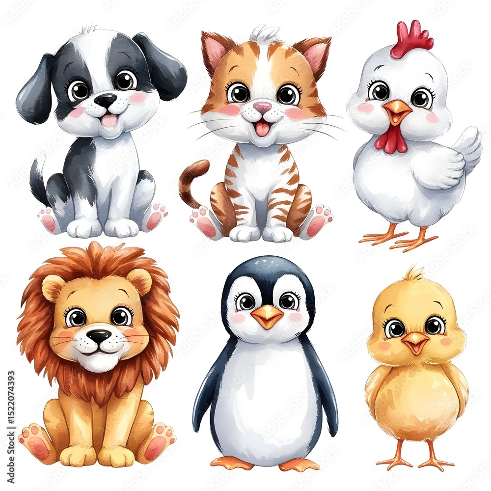 Fototapeta premium set of animals