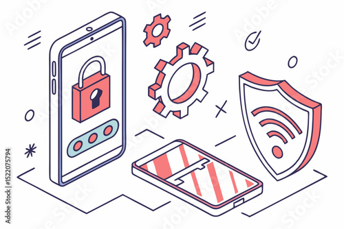 Vector Illustration of Mobile Security.svg