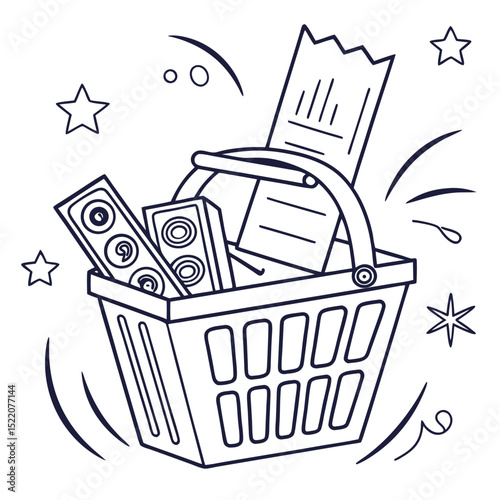 Shopping basket illustration