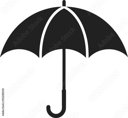 umbrella icon black eps