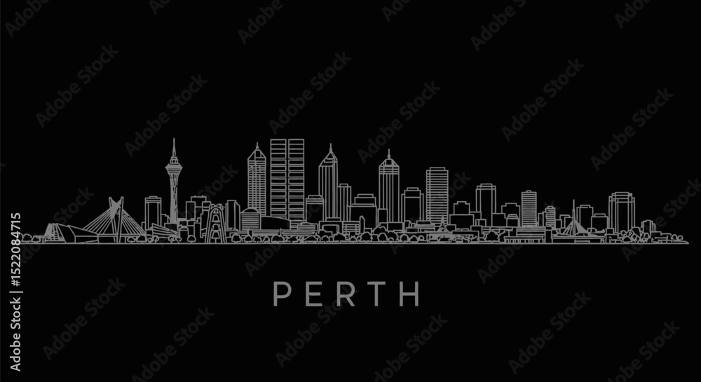 Fototapeta premium Perth Skyline Western Australia Cityscape.