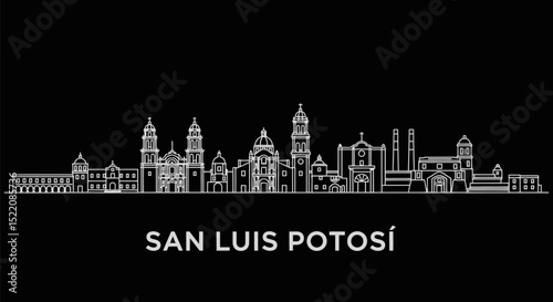 San Luis Potosi skyline with Mexico, and cityscape.