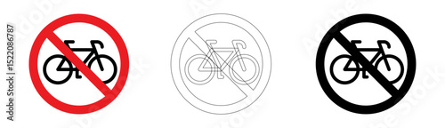 No Bicycles Allowed in vector format