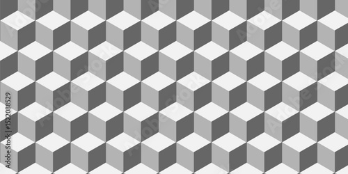 Abstract square white cubic square shape backdrop texture. minimal cube geometric wall and floor vector diamond hexagon triangle wallpaper background.	