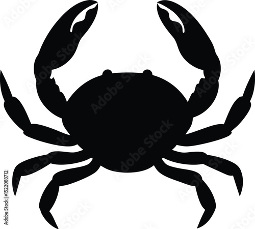 Crab icon vector, Crab silhouette
