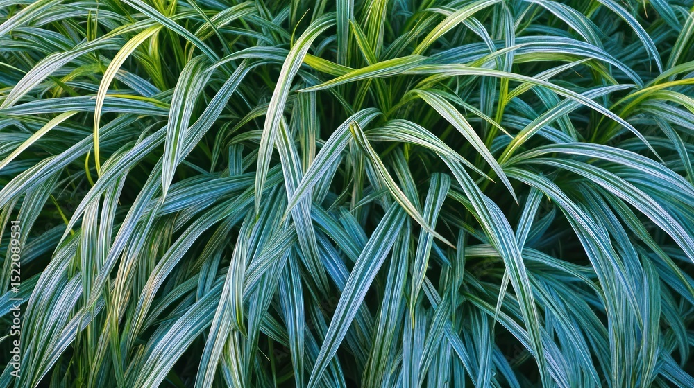 Fototapeta premium Green and white long grasses create a lovely and natural composition