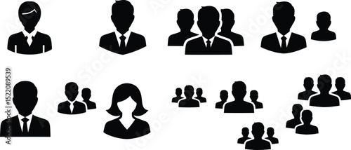 Group Silhouettes and Individual Icons