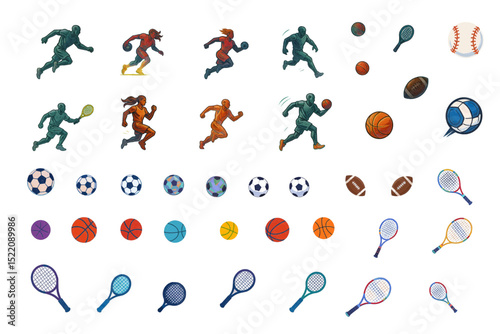 sports icons set