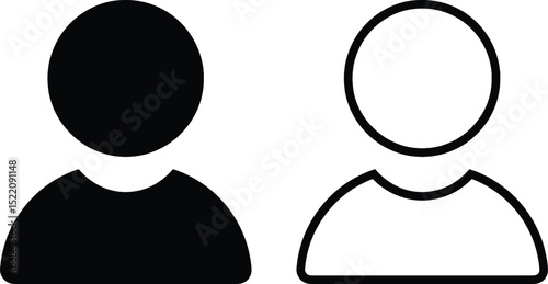 User icon. profile, avatar, Person Profile, User silhouette isolated on transparent background, icon for app or web site, user PNG