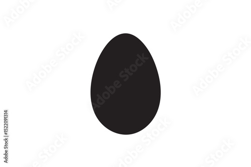 Egg silhouette on white background.01