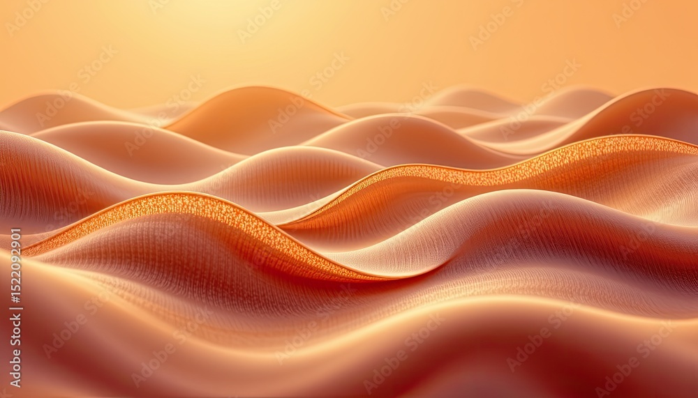 Obraz premium abstract warm toned background with flowing golden waves and soft orange gradients, 4k resolution.